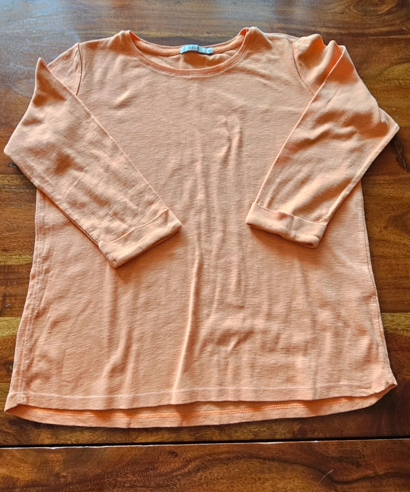 T-shirt manches 3/4 Cécil Orange Taille XS 34 – Très bon état – photo 2